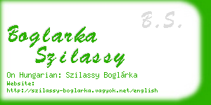 boglarka szilassy business card